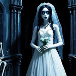 **Teenieping in the Gothic World of Corpse Bride:** "Teeniepings accidentally transported to the gothic and mysterious world of Corpse Bride, creating a striking contrast between innocence and melancholy, in a Tim Burton-esque setting. Focus on the struggle to bring light and color to a shadowy world."