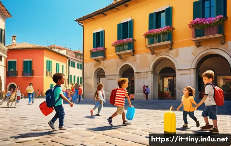 티니핑 애니메이션 시장 점유율 - A vibrant and colorful cartoon-style scene featuring a diverse group of children aged 3 to 7 playing...