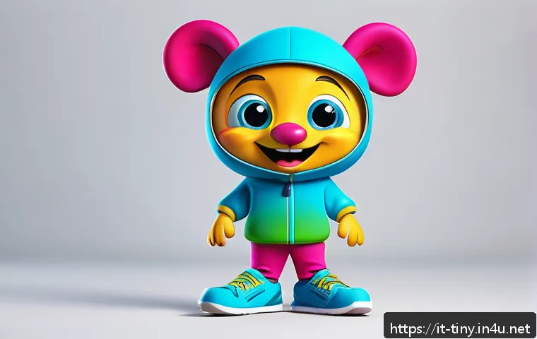 티니핑 마스코트 이벤트 참여 후기 - A playful and friendly mascot character designed for a tech brand, featuring clean vector lines and ...