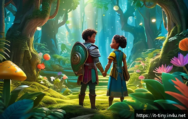 티니핑 영화화 가능성 - A vibrant and colorful animated fantasy world inspired by TiniPing, featuring a diverse group of cha...